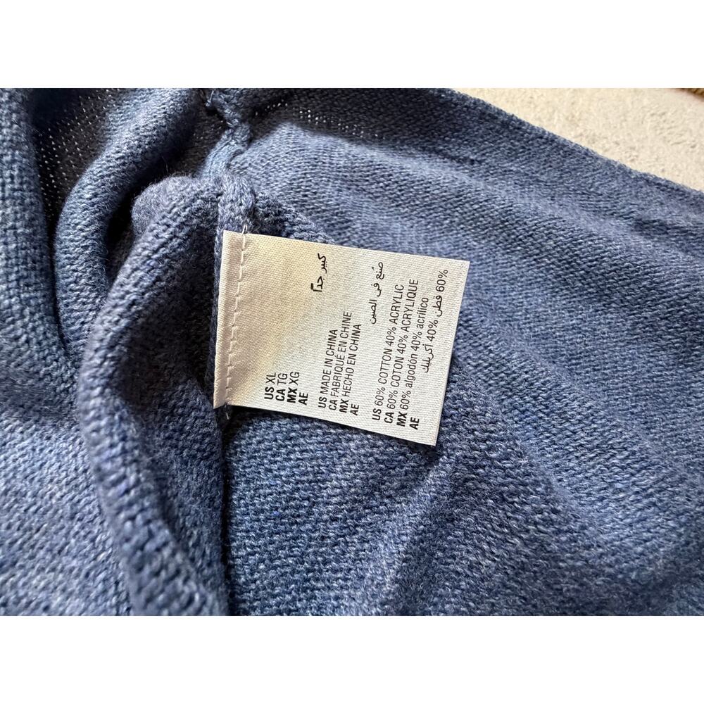 Karen Scott Women's XL Blue Heather Pullover Sweater 60% Cotton 40% Acrylic - Picture 3 of 10